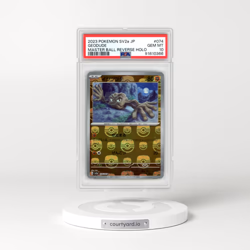 2023 Pokémon Sv2a-Pokemon 151 #074 Geodude - Reverse Holo Master Ball (PSA 10 GEM MINT)