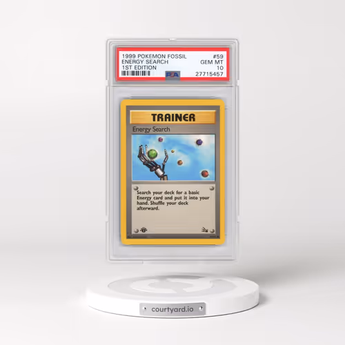 1999 Pokémon Fossil #59 Energy Search - 1st Edition (PSA 10 GEM MINT)