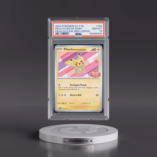 2024 Pokémon SV-P Promo #190 Pikachu in Batik Shirt - Pikachu's Indonesia Journey Campaign (PSA 10 G