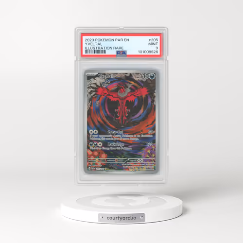 2023 Pokémon Par EN-Paradox Rift #205 Yveltal - Illustration Rare (PSA 9 MINT)