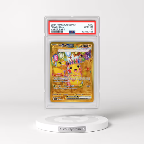 2024 Pokémon Ssp EN-Surging Sparks #247 Pikachu EX - Holo Hyper Rare (PSA 10 GEM MINT)