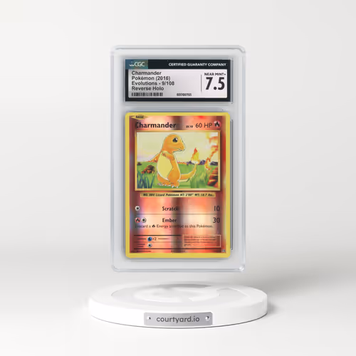 2016 Evolutions #9/108 Charmander - Reverse Holo (CGC 7.5 NM+)