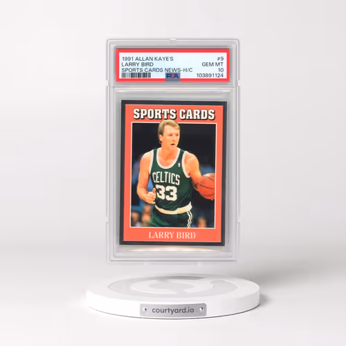 1991 Allan Kaye's Sports Cards News-Hand Cut #9 Larry Bird (PSA 10 GEM MINT)