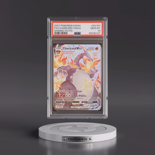 2021 Pokémon Sword & Shield Shining Fates #SV107 Charizard Vmax - Full Art (PSA 10 GEM MINT)