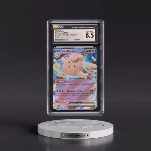 2023 Pokémon Obf EN-Obsidian Flames #082 Clefable EX - Holo (CGC 8.5 NM-MT+)