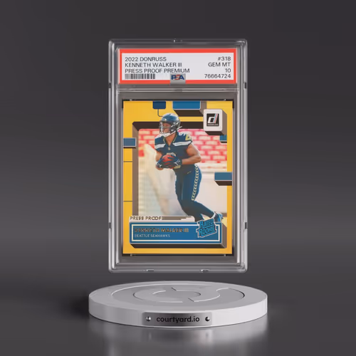 2022 Panini Donruss #318 Kenneth Walker III - Press Proof Premium (PSA 10 GEM MINT)