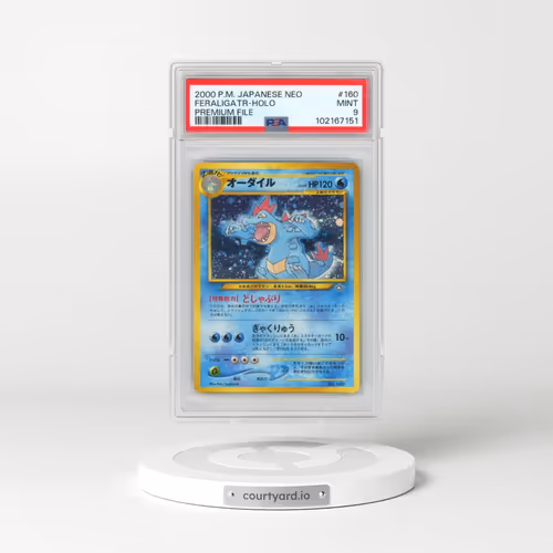 2000 Pokémon Neo #160 Feraligatr - Holo Premium File (PSA 9 MINT)