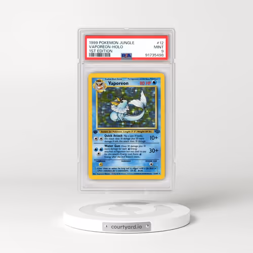 1999 Pokémon Jungle #12 Vaporeon - 1st Edition Holo (PSA 9 MINT)