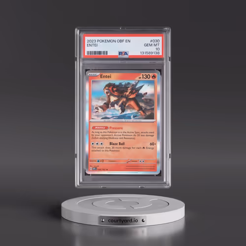 2023 Pokémon Obf EN-Obsidian Flames #030 Entei (PSA 10 GEM MINT)