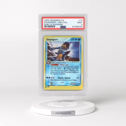 2003 EX Ruby & Sapphire #13 Swampert (PSA 9 MINT)