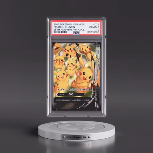2021 Pokémon 25th Anniversary Collection #028 Pikachu V-Union (PSA 10 GEM MINT)