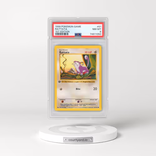 1999 Pokémon Game #61 Rattata - 1st Edition (PSA 8 NM-MT)