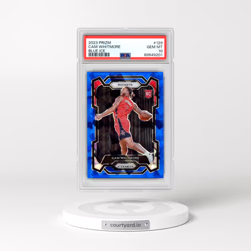 2023 Panini Prizm #129 Cam Whitmore - Blue Ice (PSA 10 GEM MINT)