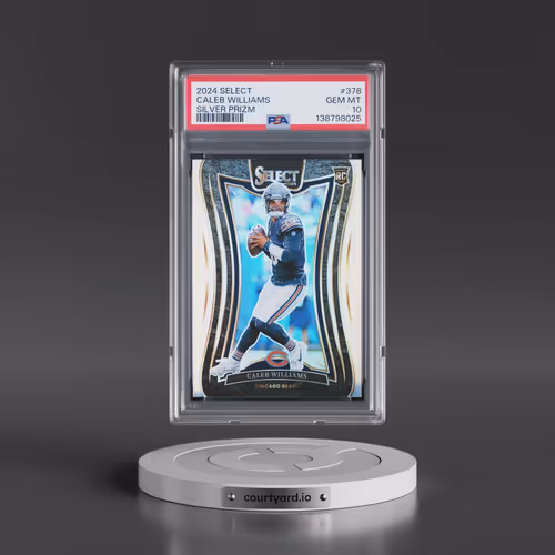 2024 Panini Select #378 Caleb Williams - Silver Prizm (PSA 10 GEM MINT)