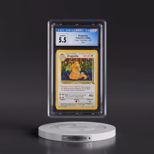 1999 Fossil #4/62 Dragonite - Galaxy Star Holo (CGC 5.5 EX+)