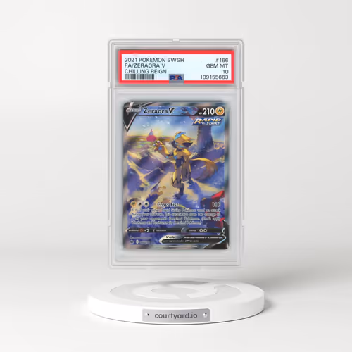 2021 Pokémon Sword & Shield Chilling Reign #166 Zeraora V - Holo Full Art (PSA 10 GEM MINT)