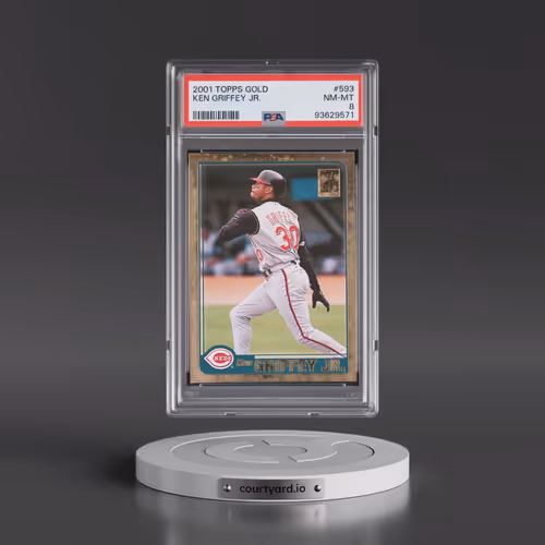 2001 Topps Gold #593 Ken Griffey Jr (PSA 8 NM-MT)