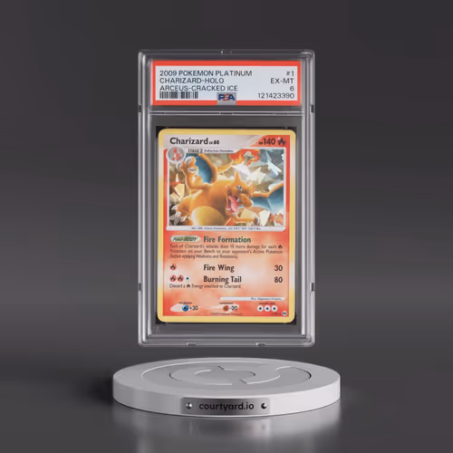 2009 Pokémon Platinum Arceus #1 Charizard - Holo Cracked Ice (PSA 6 EX-MT)