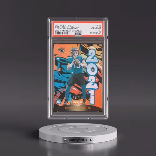 2021 Panini Certified 2021 #16 Trevor Lawrence - Mirror Orange (PSA 10 GEM MINT)