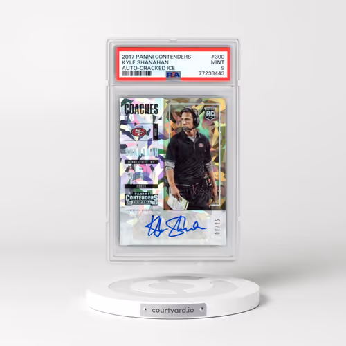 2017 Panini Contenders #300 Kyle Shanahan - Autograph-Cracked Ice (PSA 9 MINT)