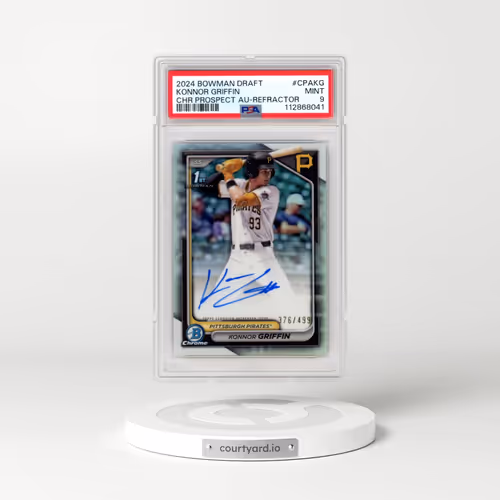 2024 Bowman Draft Chrome Prospect Autographs #CPAKG Konnor Griffin - Refractor (PSA 9 MINT)