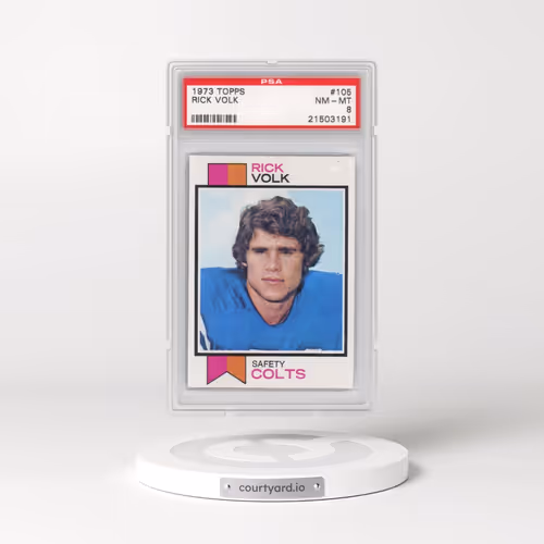 1973 Topps #105 Rick Volk (PSA 8 NM-MT)