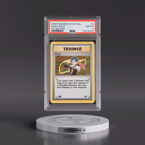 2000 Pokémon Gym Challenge #19 Koga - 1st Edition Holo (PSA 8 NM-MT)