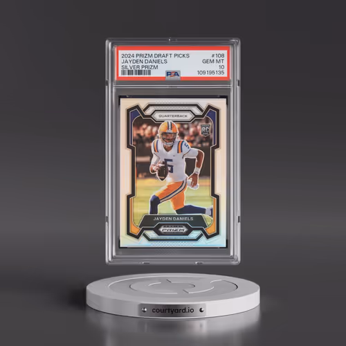 2024 Panini Prizm Draft Picks #108 Jayden Daniels - Silver Prizm (PSA 10 GEM MINT)