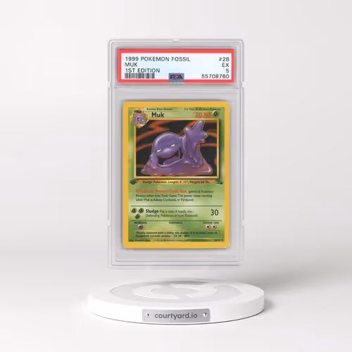 1999 Pokémon Fossil #28 Muk - 1st Edition (PSA 5 EX)