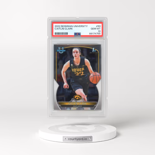 2022 Bowman Chrome University #50 Caitlin Clark (PSA 10 GEM MINT)