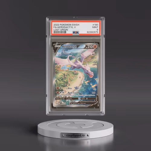 2022 Pokémon Sword & Shield Lost Origin #180 Aerodactyl V - Holo Full Art (PSA 9 MINT)
