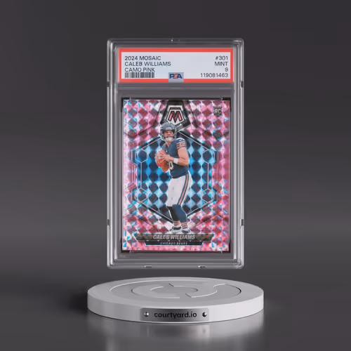 2024 Panini Mosaic #301 Caleb Williams - Camo Pink (PSA 9 MINT)