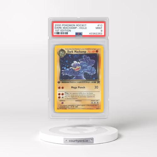 2000 Pokémon Rocket #10 Dark Machamp - 1st Edition Holo (PSA 9 MINT)