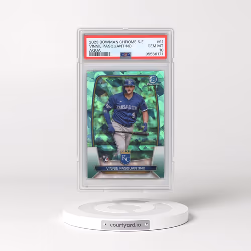2023 Bowman Chrome Sapphire Edition #91 Vinnie Pasquantino - Aqua (PSA 10 GEM MINT)
