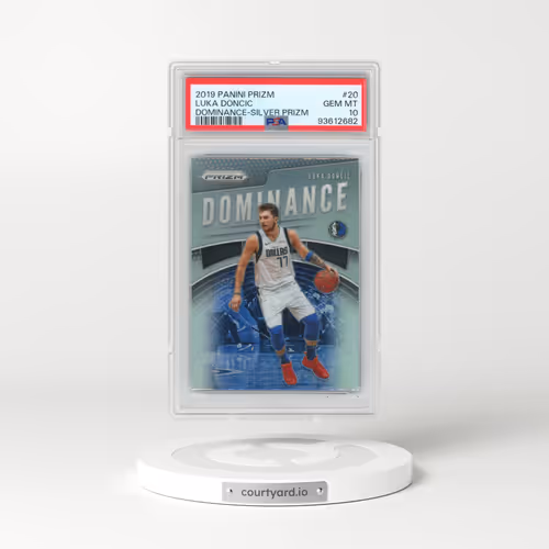 2019 Panini Prizm Dominance #20 Luka Doncic - Silver Prizm (PSA 10 GEM MINT)