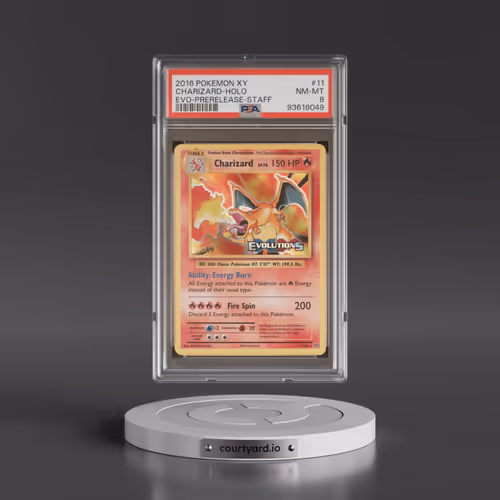 2016 Pokémon XY Evolutions #11 Charizard - Holo Prerelease-Staff (PSA 8 NM-MT)