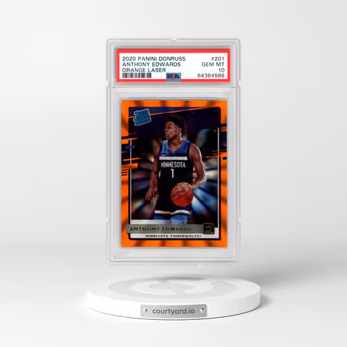 2020 Panini Donruss #201 Anthony Edwards - Orange Laser (PSA 10 GEM MINT)