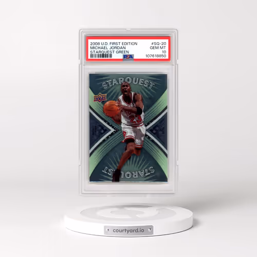 2008 Upper Deck First Edition Starquest Green #SQ-20 Michael Jordan (PSA 10 GEM MINT)