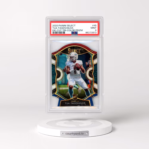 2020 Panini Select #45 Tua Tagovailoa - Die-Cut Tri-Color Prizm (PSA 9 MINT)