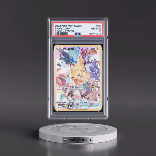 2023 Pokémon Sword and Shield Crown Zenith #160 Pikachu - Full Art (PSA 10 GEM MINT)