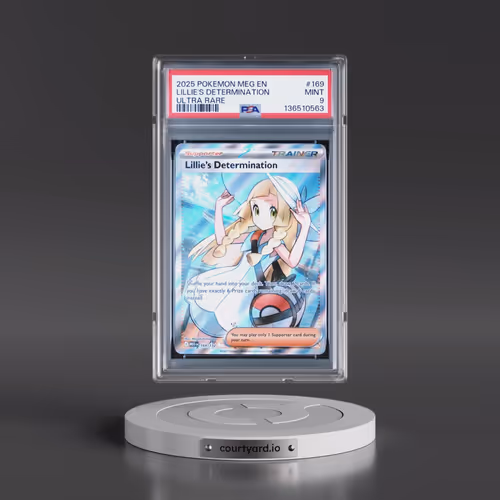 2025 Pokémon Meg EN-Mega Evolution #169 Lillie's Determination - Ultra Rare (PSA 9 MINT)