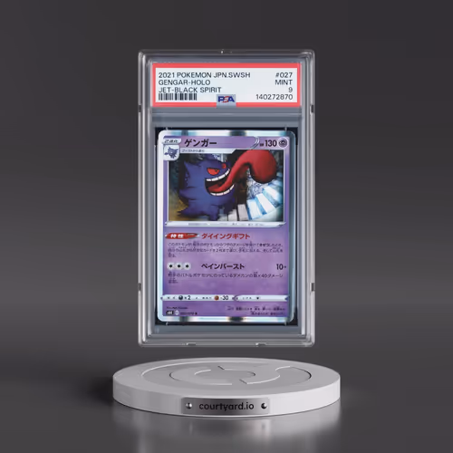 2021 Pokémon Sword & Shield Jet-Black Spirit #027 Gengar - Holo (PSA 9 MINT)
