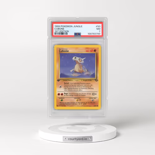 1999 Pokémon Jungle #50 Cubone - 1st Edition (PSA 7 NM)