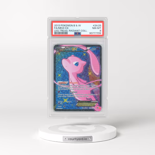 2013 Pokémon Black & White Legendary Treasures Radiant Collection #24/25 Mew EX - Holo Full Art (PSA 8 NM-MT)