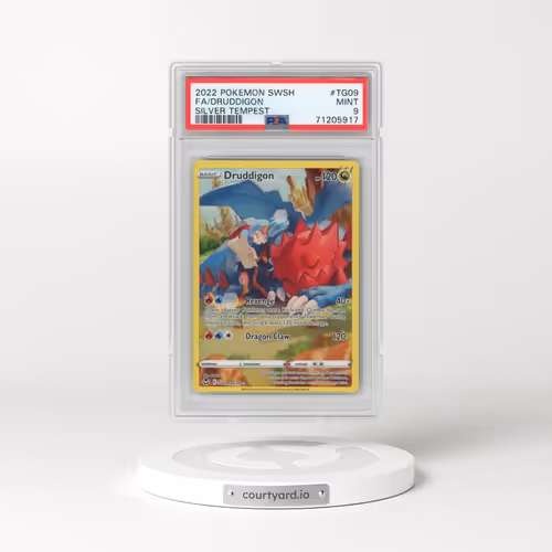 2022 Pokémon Sword & Shield Silver Tempest #TG09 Druddigon - Full Art (PSA 9 MINT)