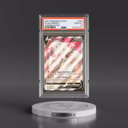 2021 Pokémon Sword & Shield Shining Fates #064 Alcremie V - Holo Full Art (PSA 10 GEM MINT)