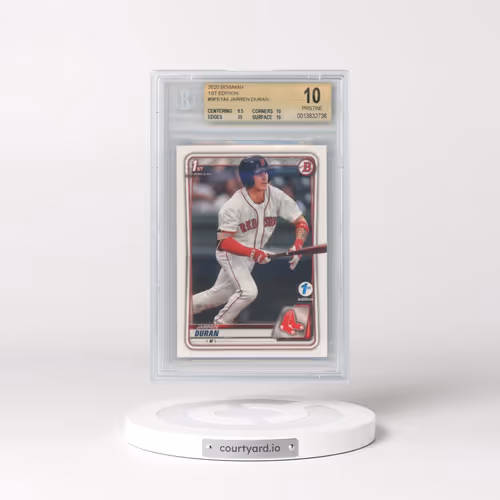 2020 Bowman 1st Edition #BFE144 Jarren Duran (BGS 10 PRISTINE)