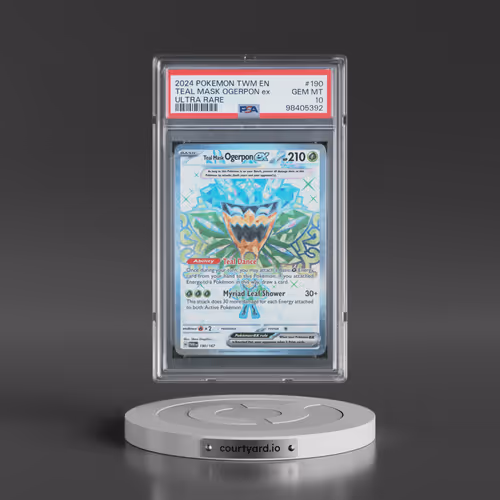 2024 Pokémon Twm EN-Twilight Masquerade #190 Teal Mask Ogerpon EX - Holo Ultra Rare (PSA 10 GEM MINT)