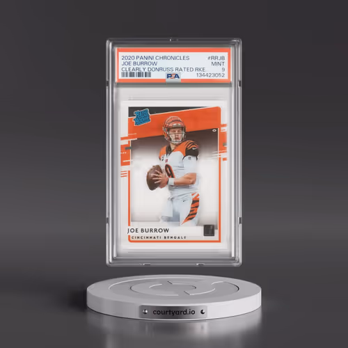 2020 Panini Chronicles Clearly Donruss Rated Rookies #RRJB Joe Burrow (PSA 9 MINT)