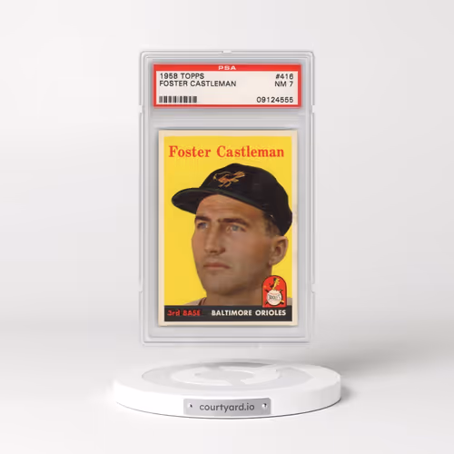1958 Topps #416 Foster Castleman (PSA 7 NM)